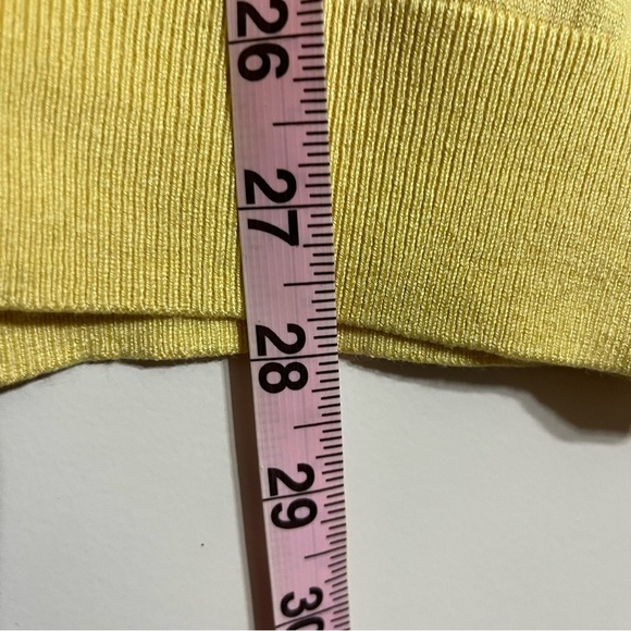 BOBBY JONES Collection Lightweight Mens V Neck Size M Silk Cashmere Blend Yellow - Picture 7 of 8